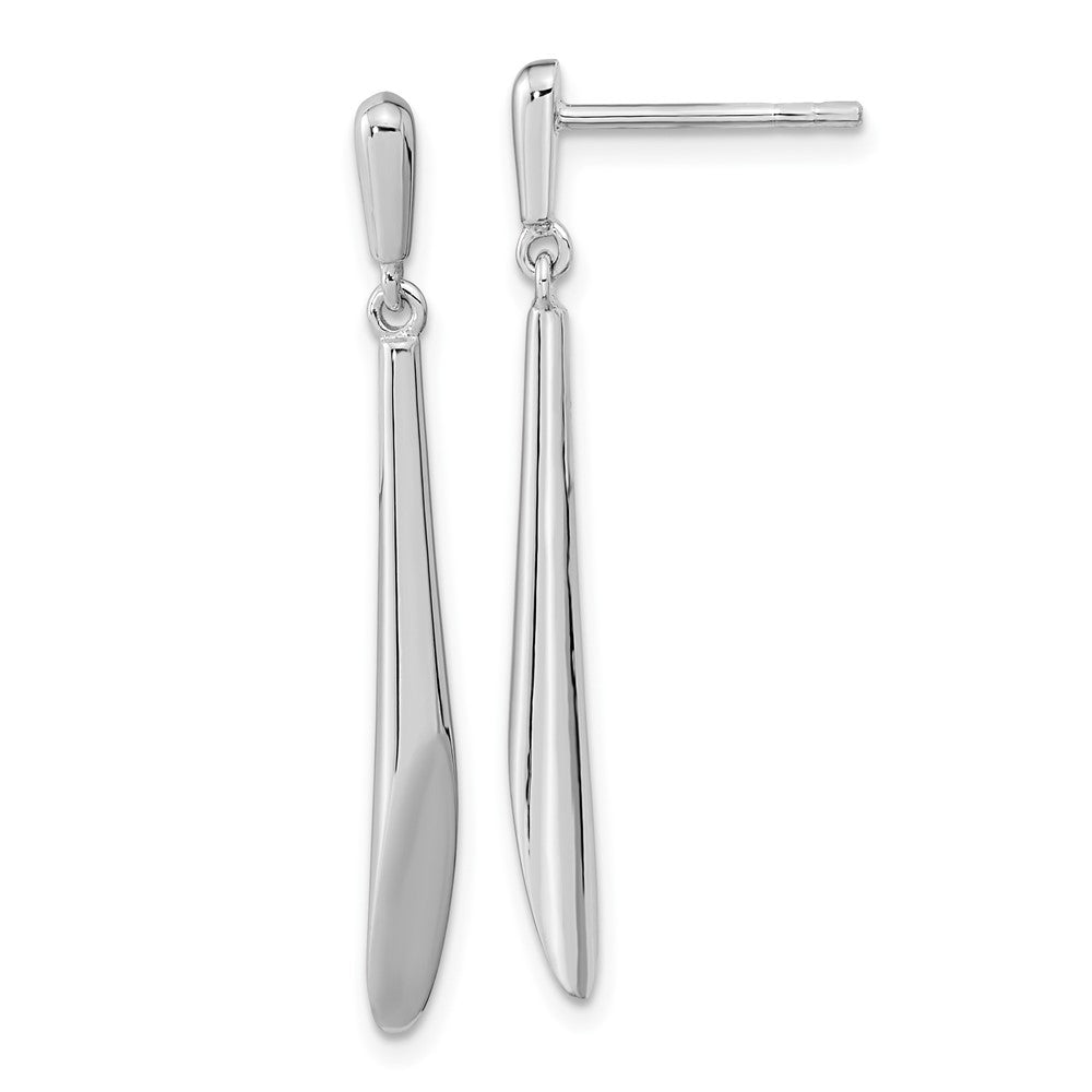 Sterlingsilber Rhodiniert Poliert Stab Hängend Ohrstecker