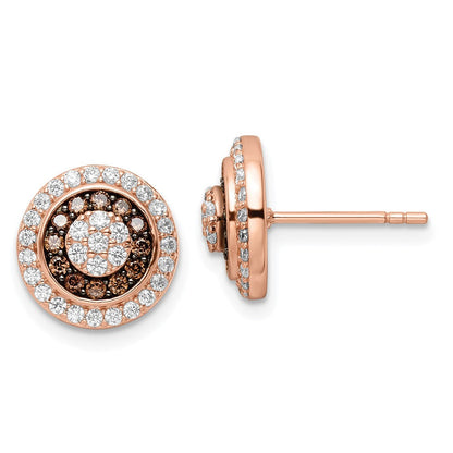 Sterlingsilber Roséfarben Schwarz Rhodiniert Zirkonia Fantasie Ohrstecker