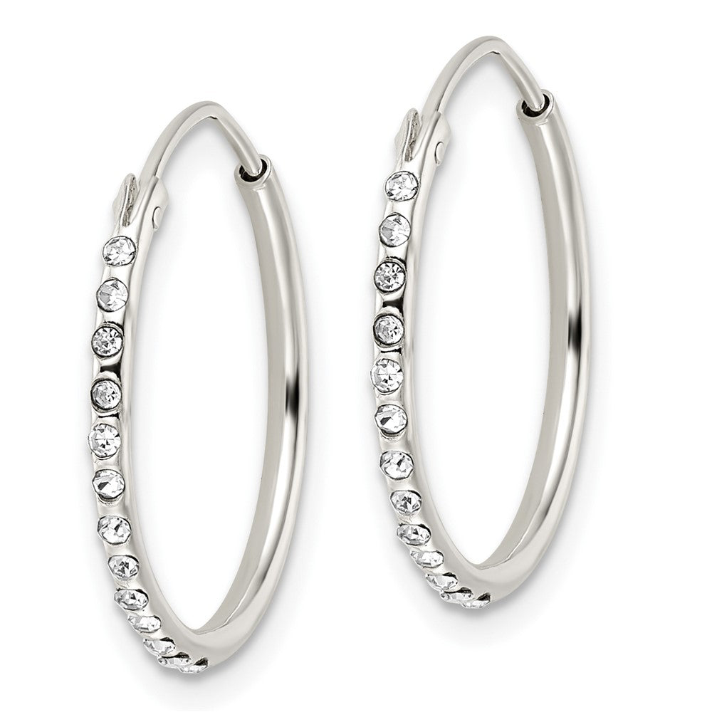 Sterlingsilber Kristall Endlos Creolen