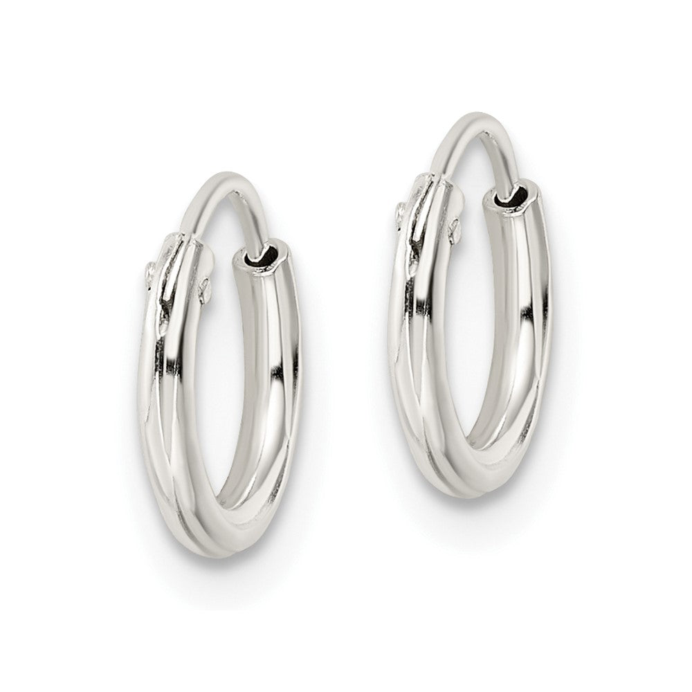 Sterlingsilber Poliert 1.5x10mm Endlos Röhre Creolen