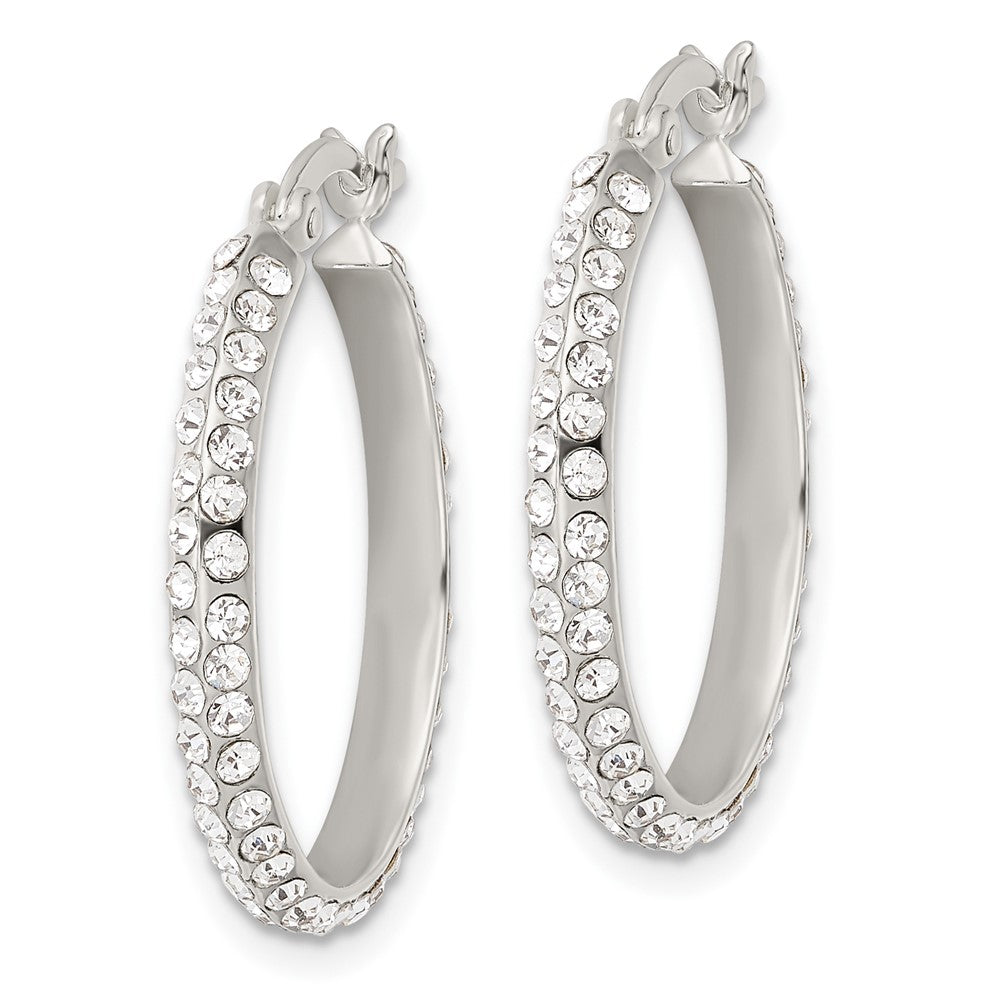 Sterlingsilber Zirkonia Rund Creolen