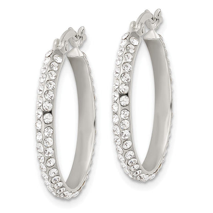 Sterlingsilber Zirkonia Rund Creolen