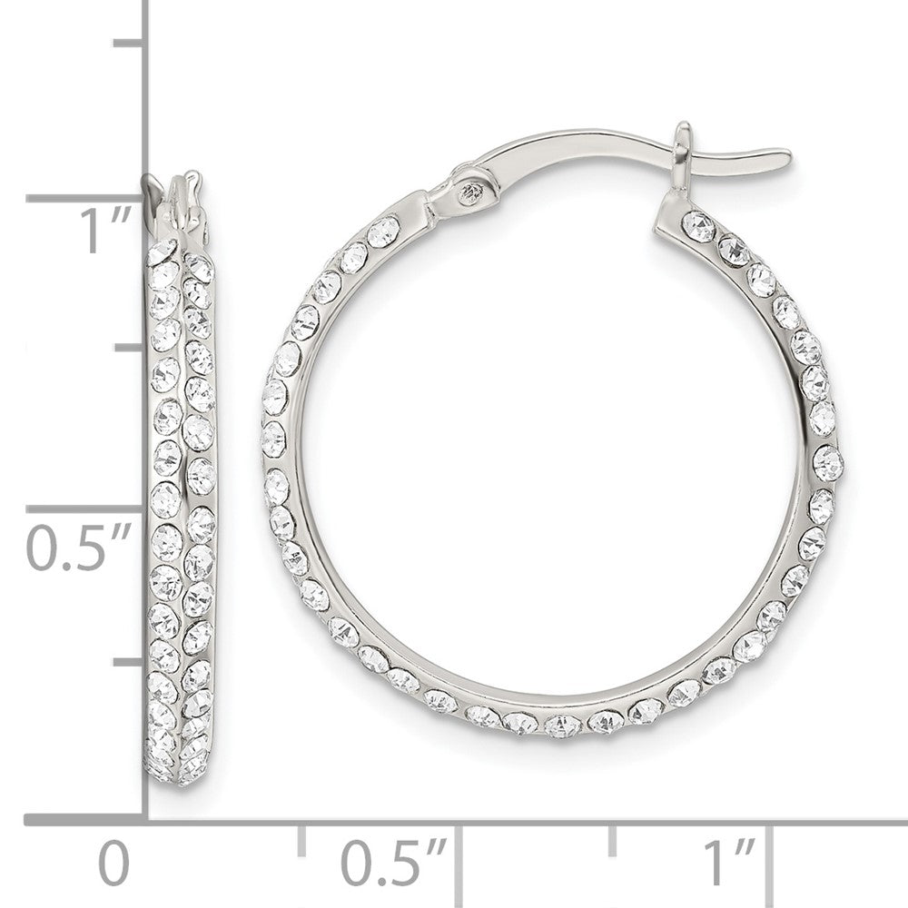 Sterlingsilber Zirkonia Rund Creolen