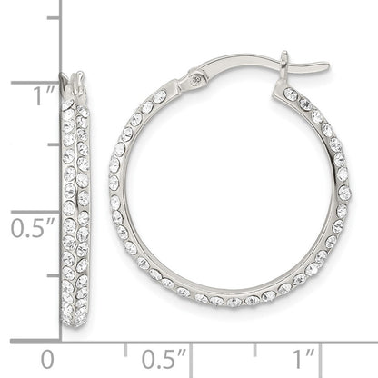 Sterlingsilber Zirkonia Rund Creolen