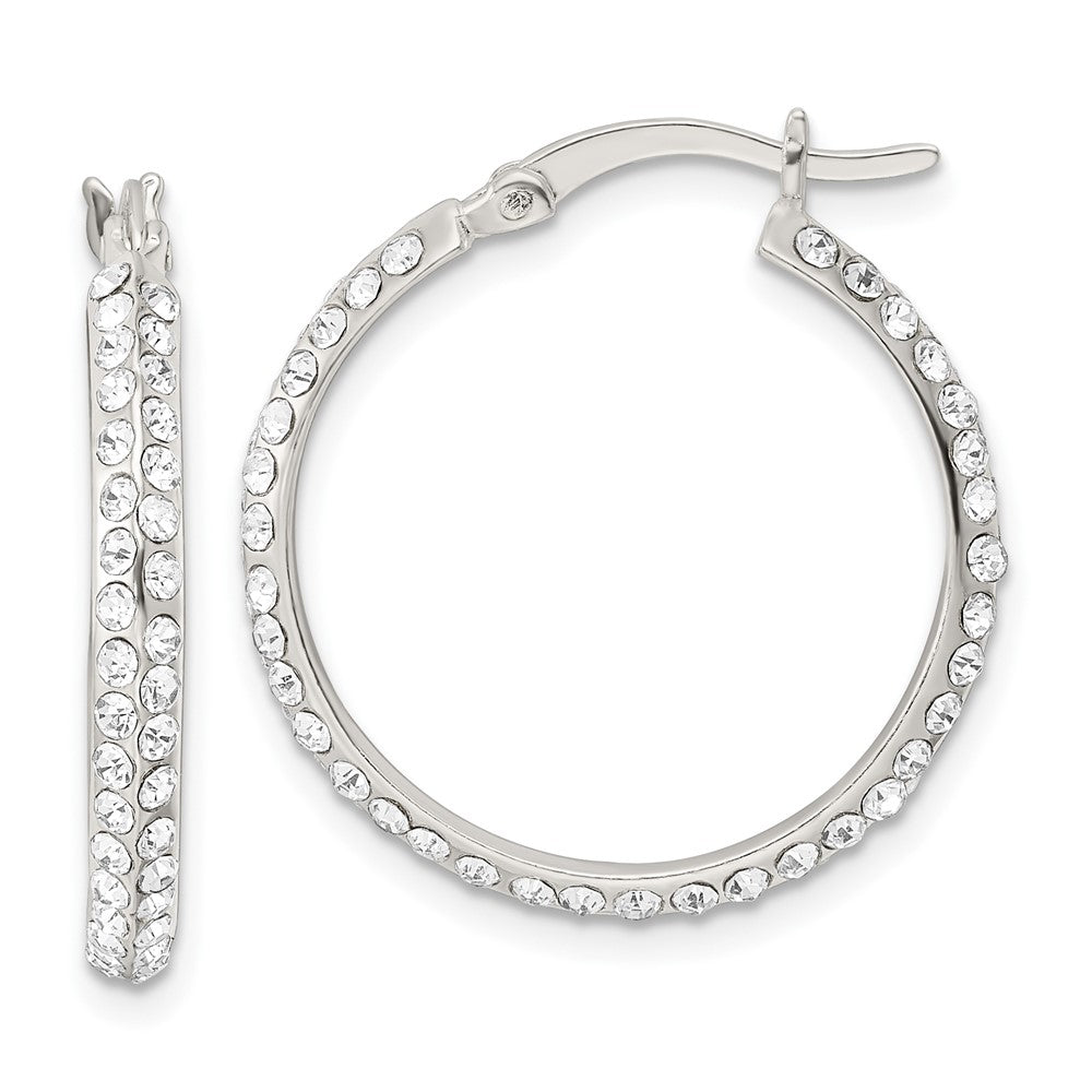 Sterlingsilber Zirkonia Rund Creolen