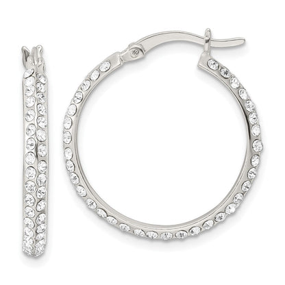 Sterlingsilber Zirkonia Rund Creolen
