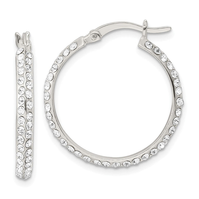 Sterlingsilber Zirkonia Rund Creolen