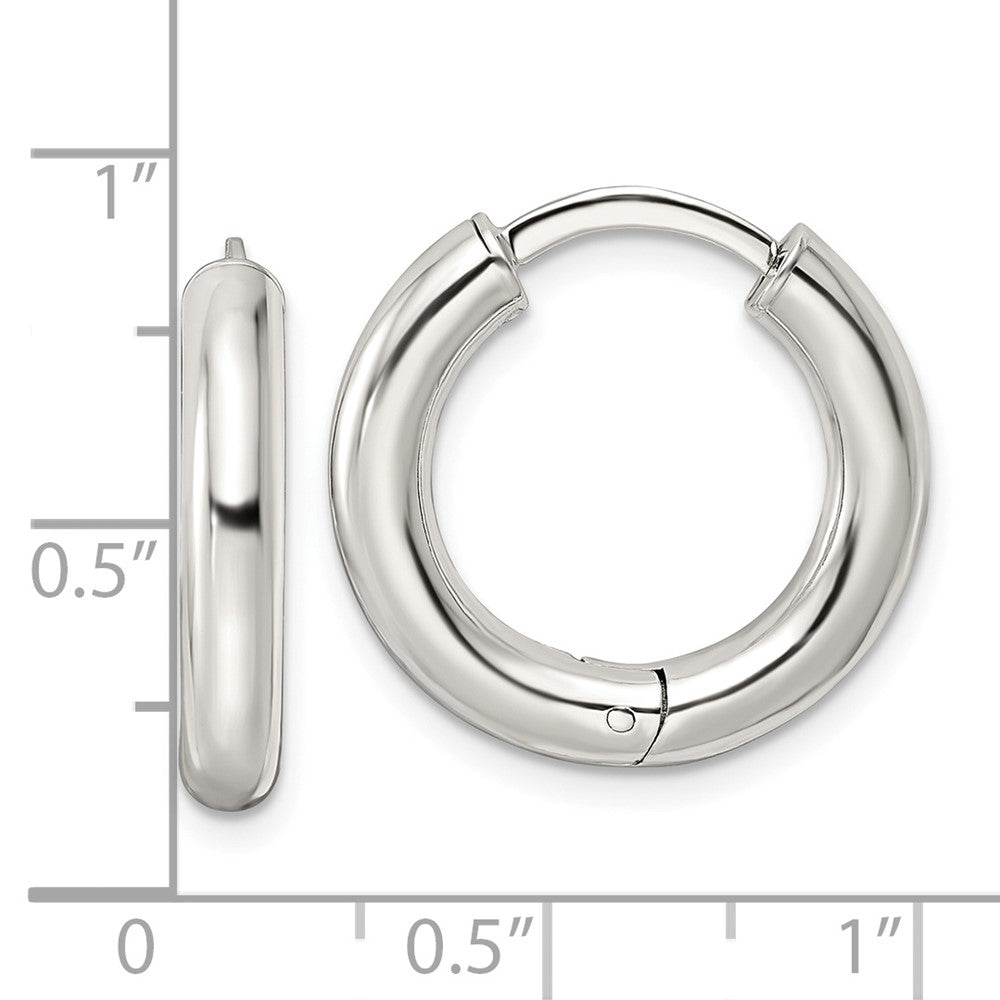 Sterlingsilber Poliert Klappbar Kreis Creolen