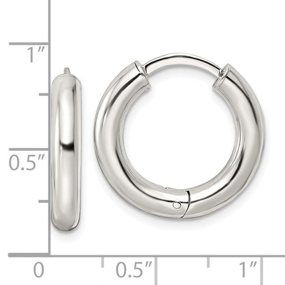 Sterlingsilber Poliert Klappbar Kreis Creolen