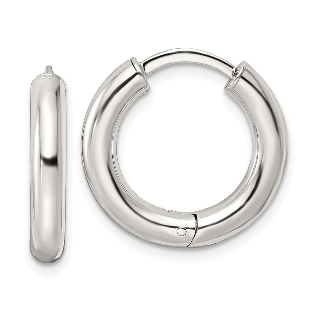 Sterlingsilber Poliert Klappbar Kreis Creolen