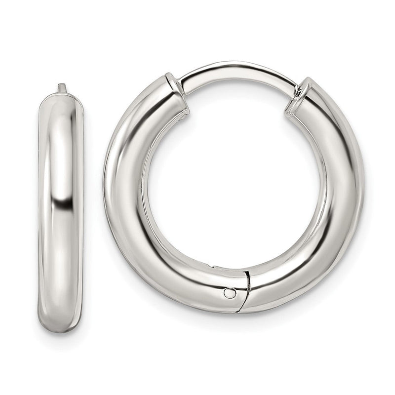 Sterlingsilber Poliert Klappbar Kreis Creolen