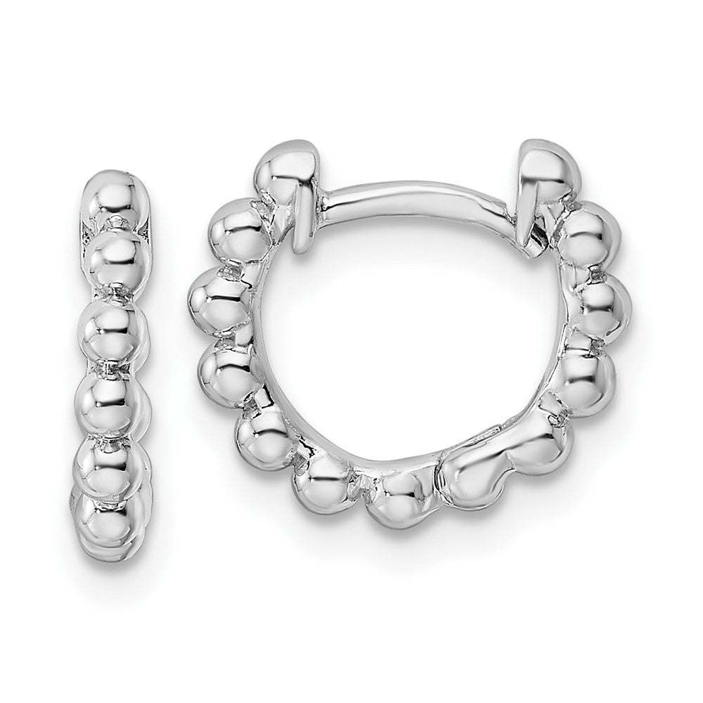 Sterlingsilber Rhodiniert Gekugelt Creolen