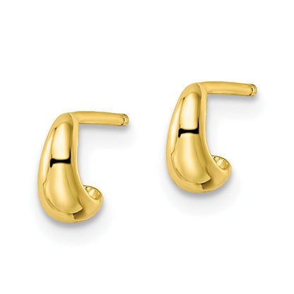 Sterlingsilber Poliert Goldfarben Creole Ohrstecker