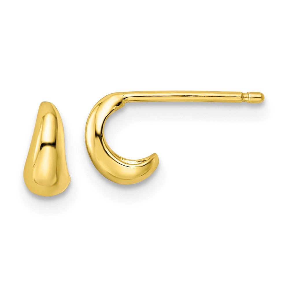 Sterlingsilber Poliert Goldfarben Creole Ohrstecker