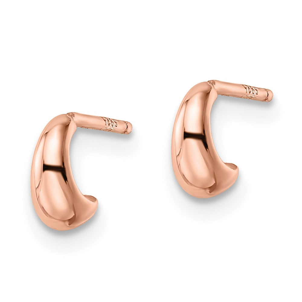 Sterlingsilber Poliert Roséfarben Creole Ohrstecker