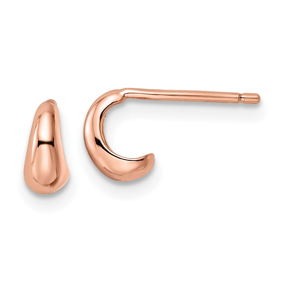 Sterlingsilber Poliert Roséfarben Creole Ohrstecker