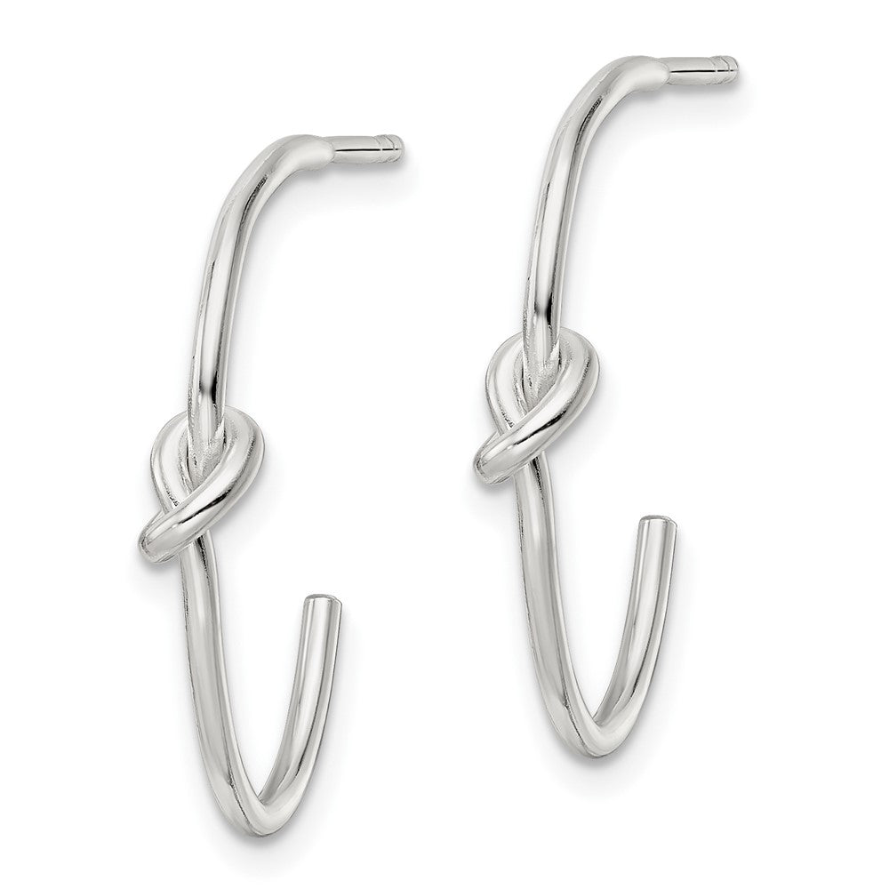 Sterlingsilber Poliert Knoten Stecker Creolen