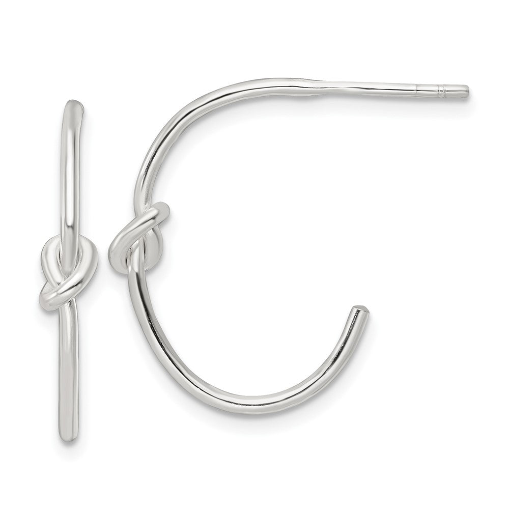 Sterlingsilber Poliert Knoten Stecker Creolen