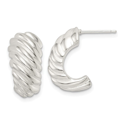 Sterlingsilber Poliert Hohl J Creole Ohrstecker