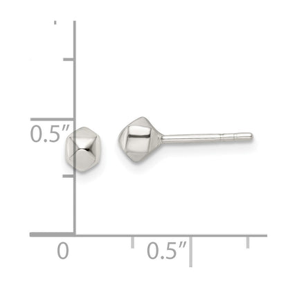 Sterlingsilber Poliert Geometric Form Ohrstecker