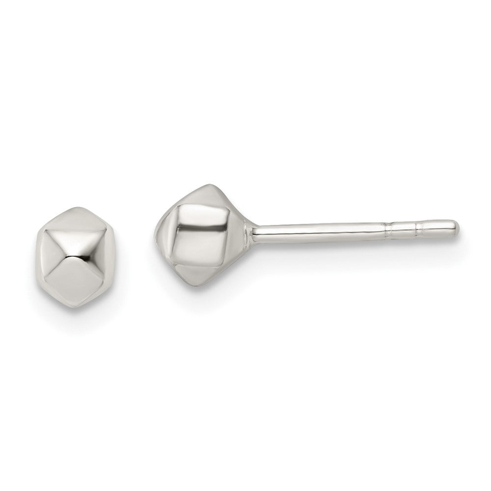 Sterlingsilber Poliert Geometric Form Ohrstecker