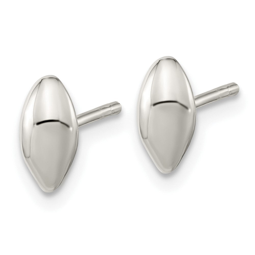 Sterlingsilber Poliert Gewölbt Perle Ohrstecker