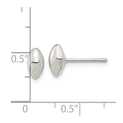 Sterlingsilber Poliert Gewölbt Perle Ohrstecker