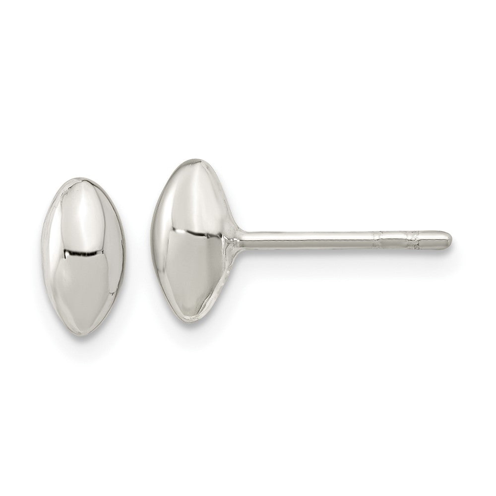 Sterlingsilber Poliert Gewölbt Perle Ohrstecker