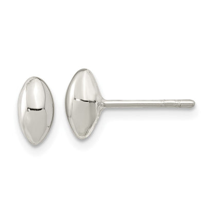 Sterlingsilber Poliert Gewölbt Perle Ohrstecker