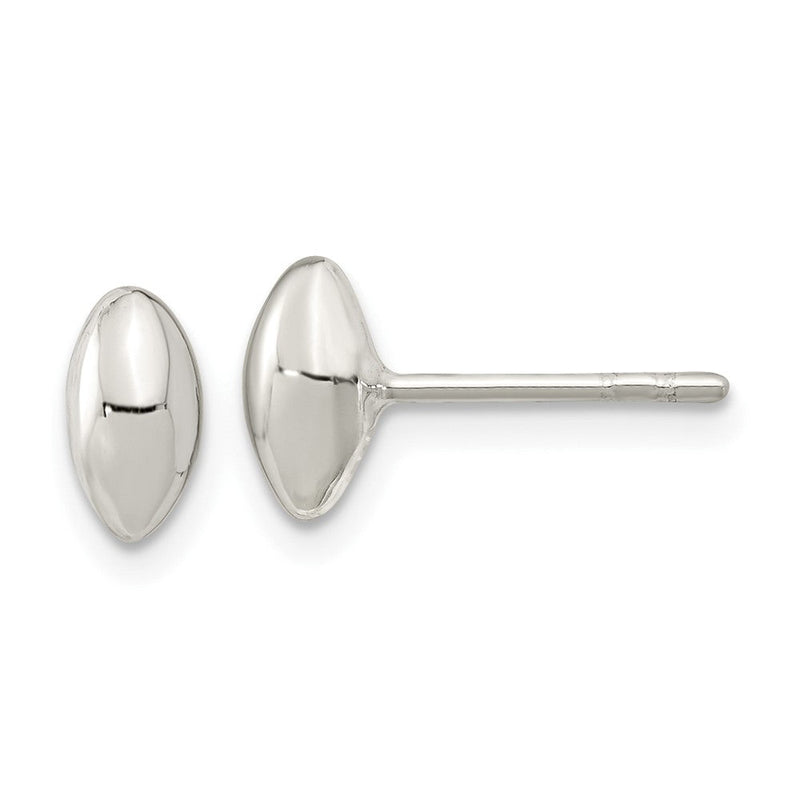 Sterlingsilber Poliert Gewölbt Perle Ohrstecker