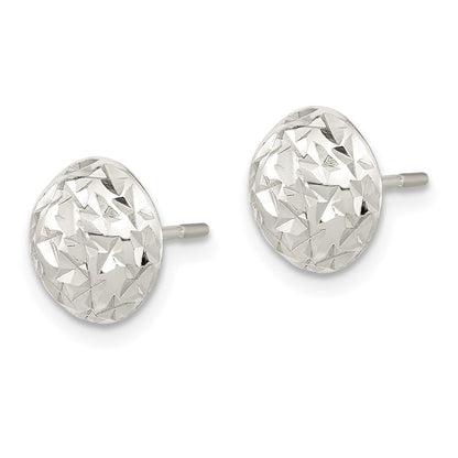 Sterlingsilber Poliert Diamantiert Strukturiert Ohrstecker