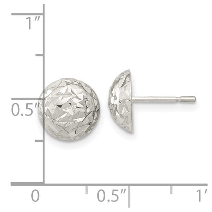 Sterlingsilber Poliert Diamantiert Strukturiert Ohrstecker