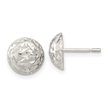 Sterlingsilber Poliert Diamantiert Strukturiert Ohrstecker