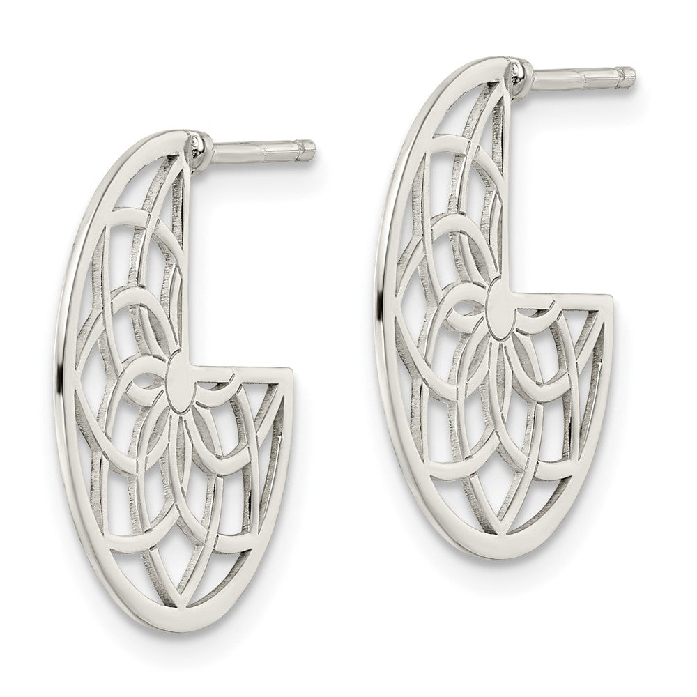 Sterlingsilber Blumen Filigran Ohrstecker