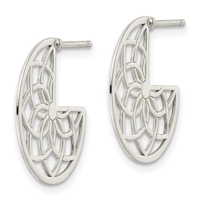 Sterlingsilber Blumen Filigran Ohrstecker