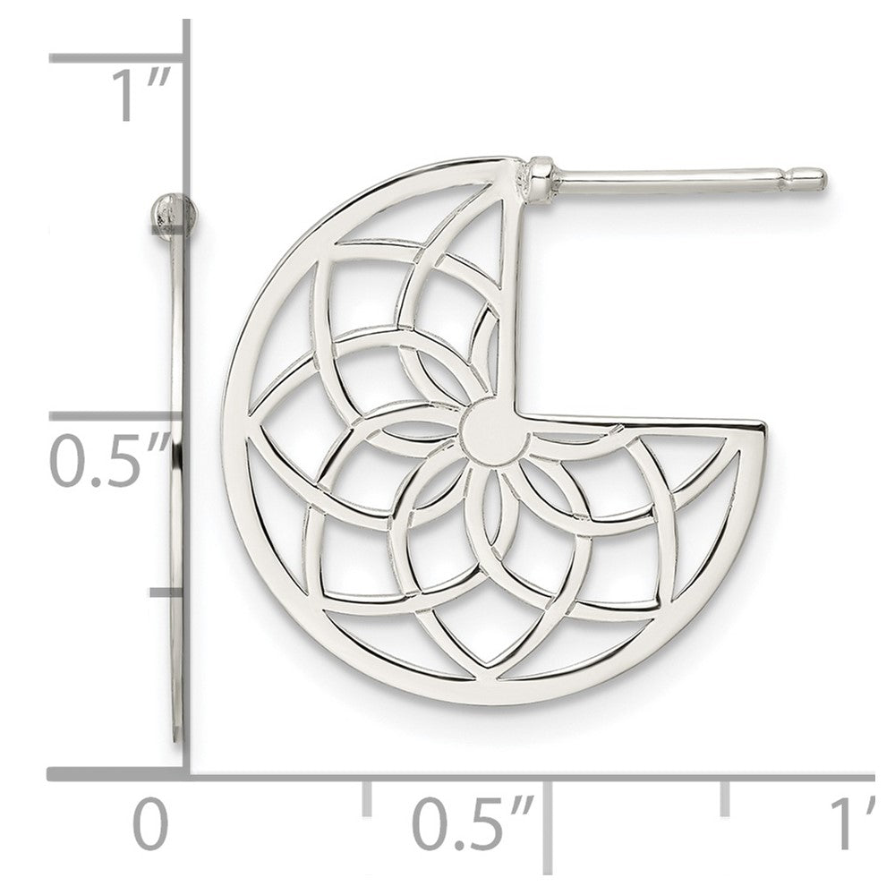 Sterlingsilber Blumen Filigran Ohrstecker