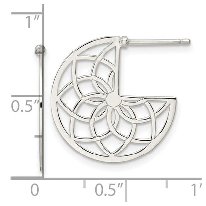 Sterlingsilber Blumen Filigran Ohrstecker