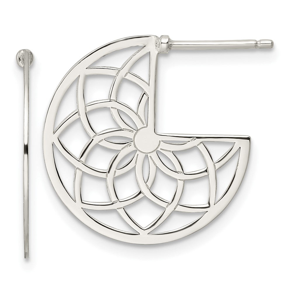 Sterlingsilber Blumen Filigran Ohrstecker