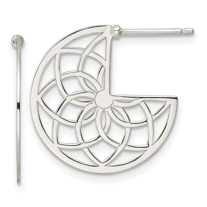 Sterlingsilber Blumen Filigran Ohrstecker