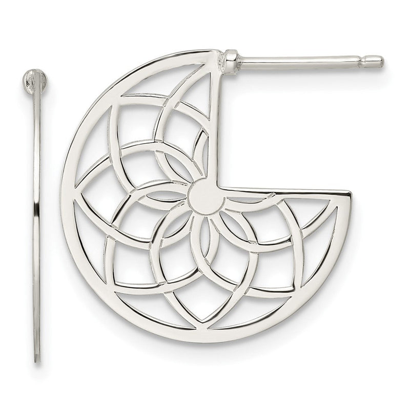 Sterlingsilber Blumen Filigran Ohrstecker