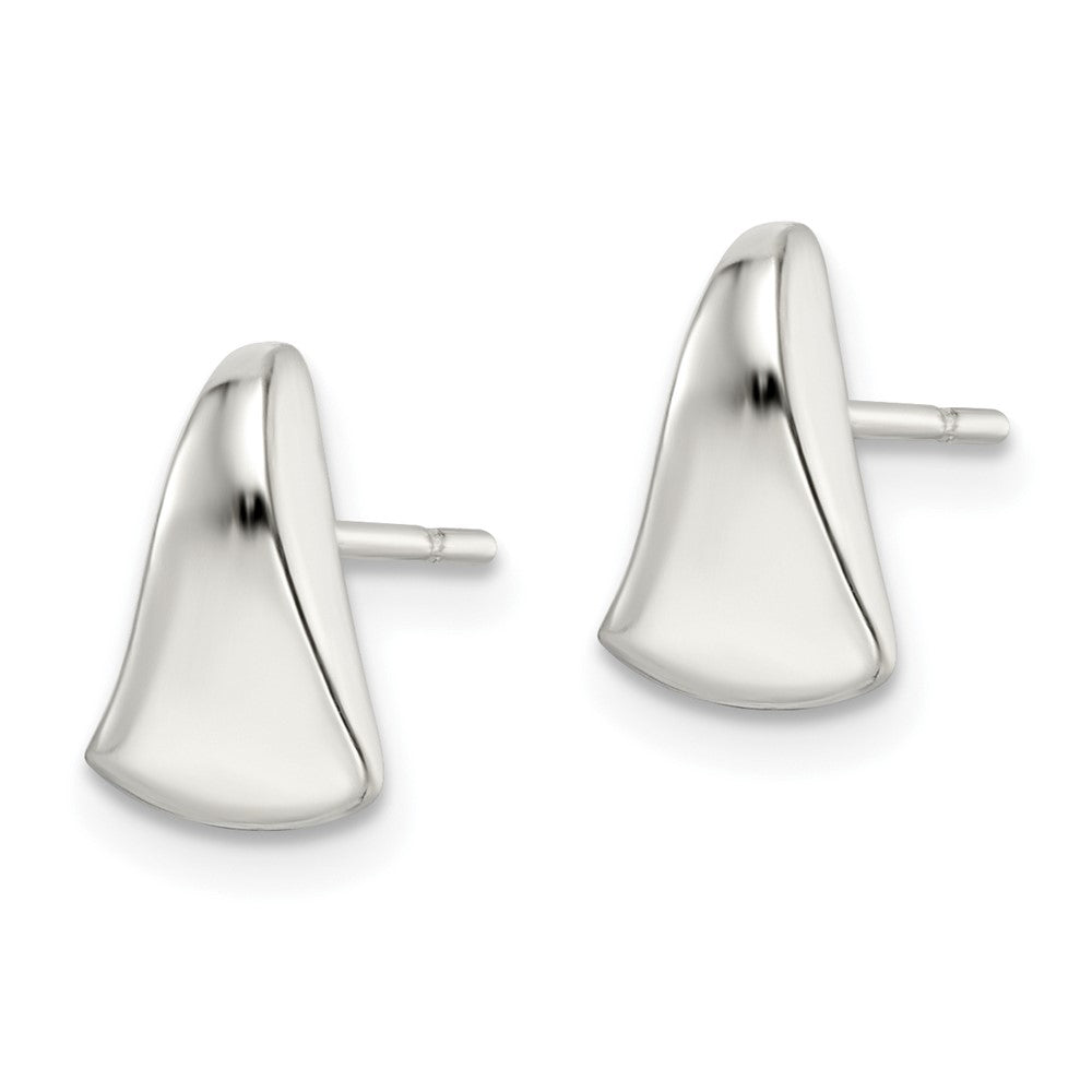 Sterlingsilber Poliert Fantasie Wedge-shaped Ohrstecker