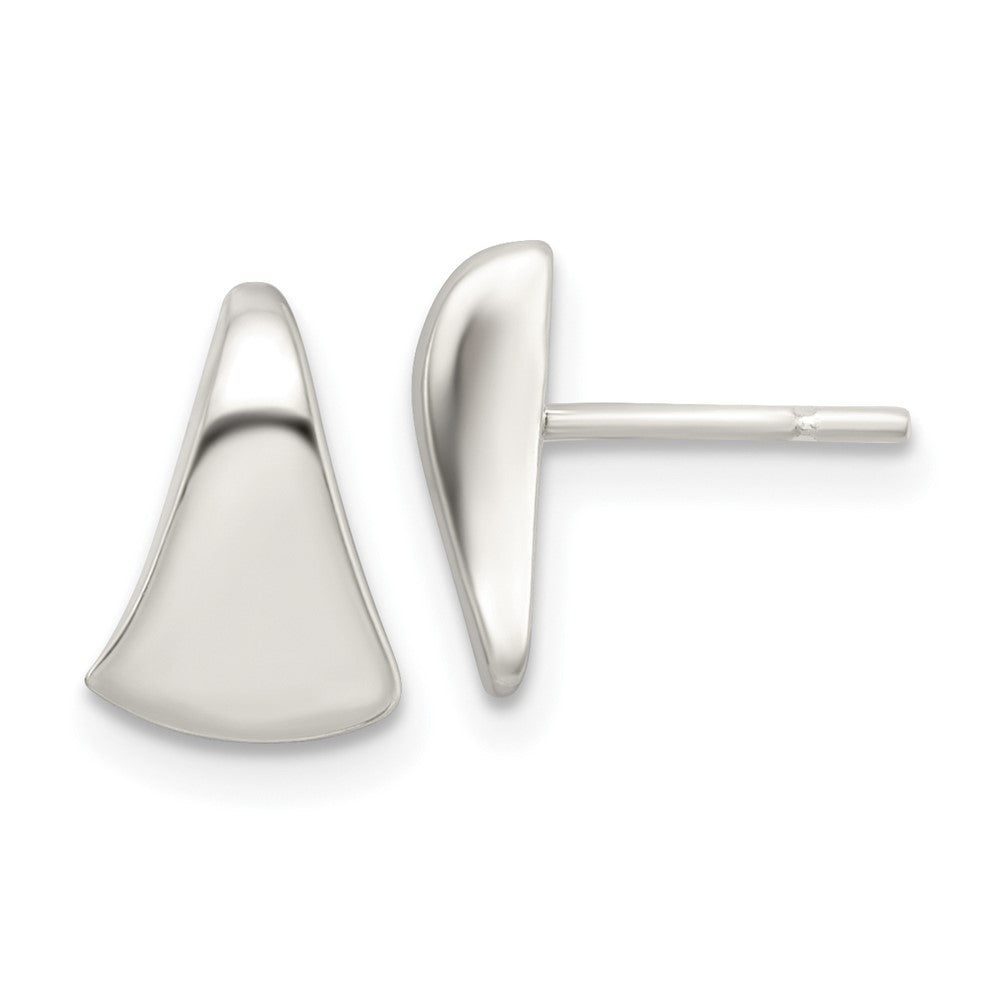 Sterlingsilber Poliert Fantasie Wedge-shaped Ohrstecker