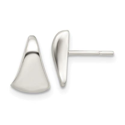 Sterlingsilber Poliert Fantasie Wedge-shaped Ohrstecker
