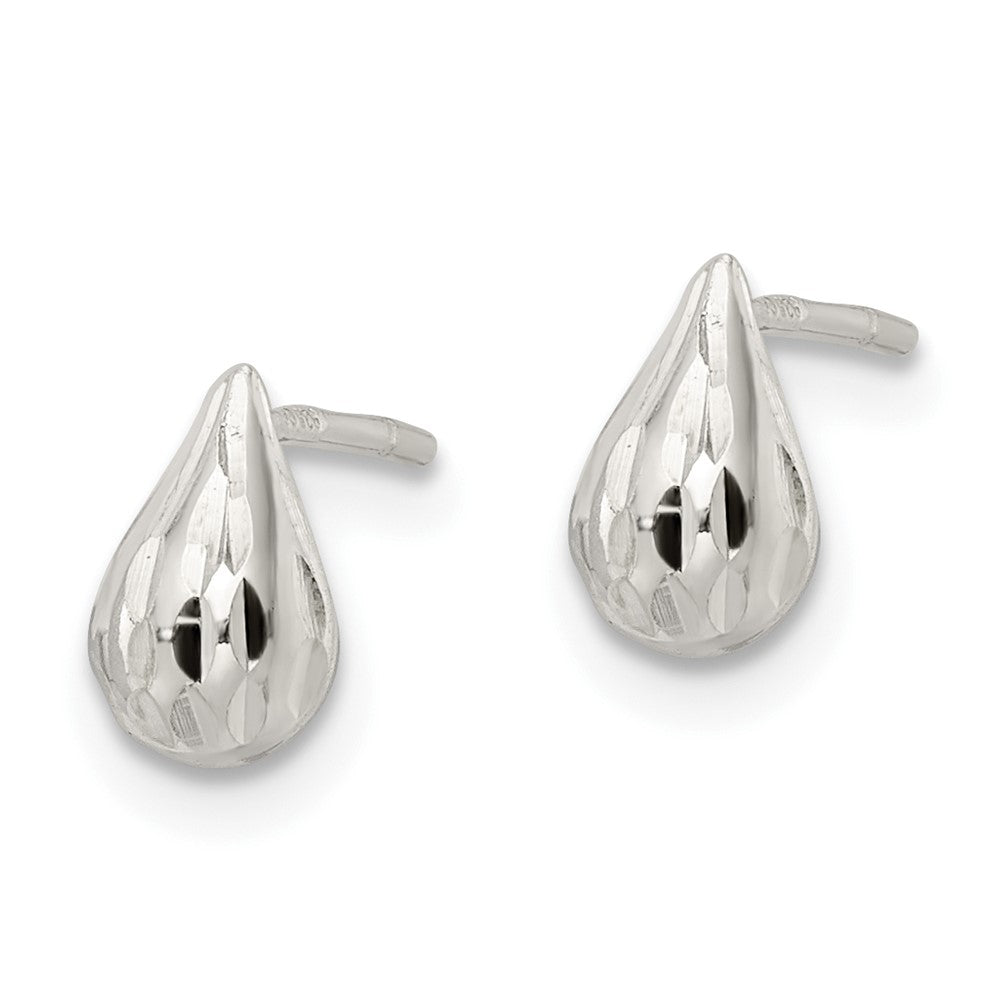 Sterlingsilber Diamantiert Tropfen Ohrstecker