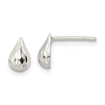 Sterlingsilber Diamantiert Tropfen Ohrstecker