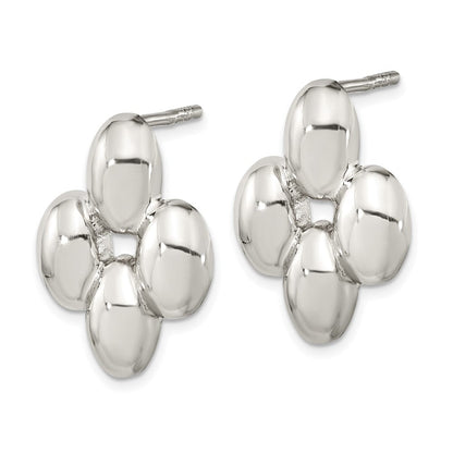Sterlingsilber Poliert Gewölbt Ohrstecker