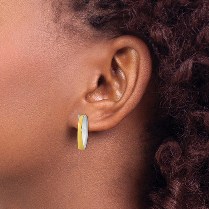 Sterlingsilber Rhodiniert Vergoldet Poliert Stecker Ohrhänger