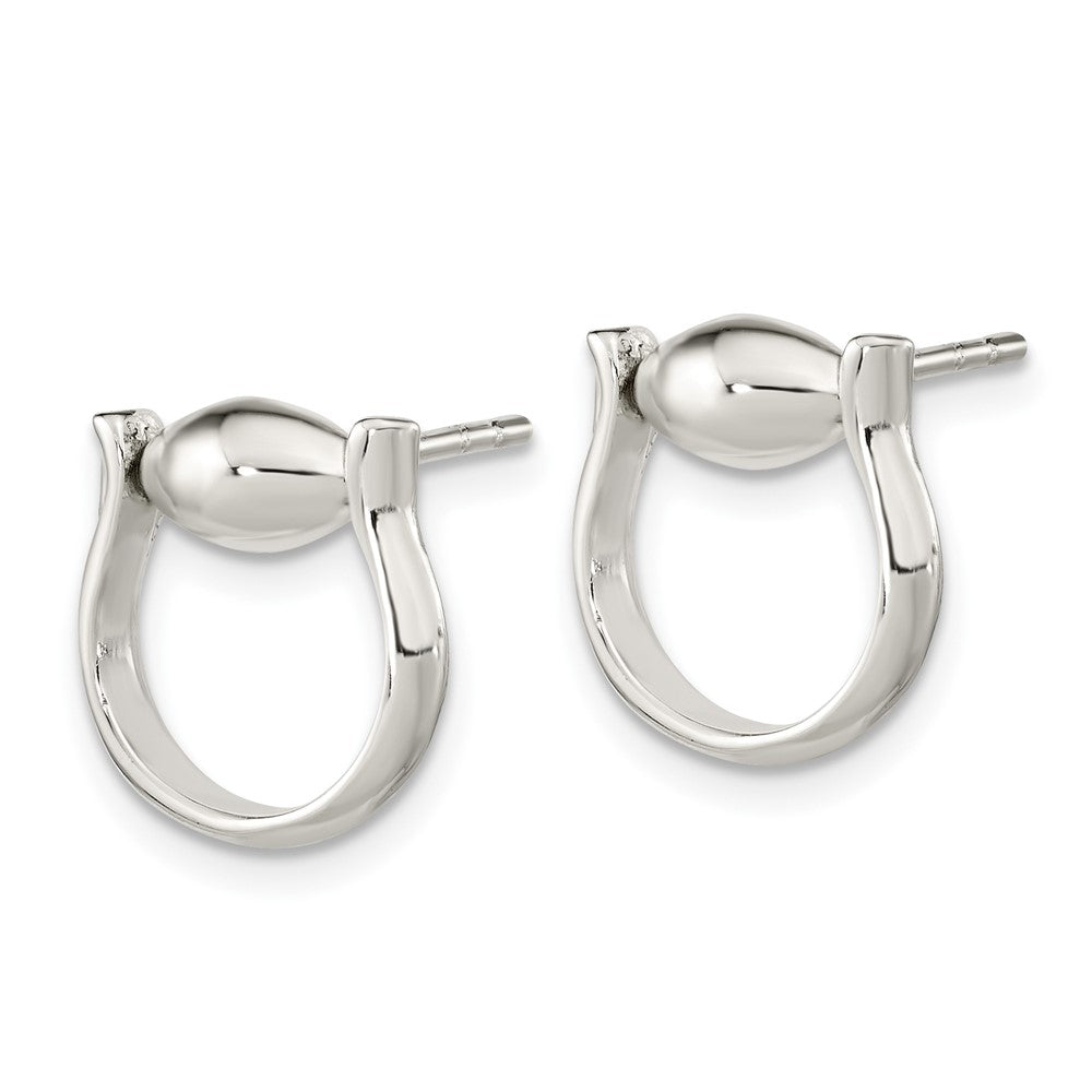 Sterlingsilber Poliert Creole Hängend Ohrstecker