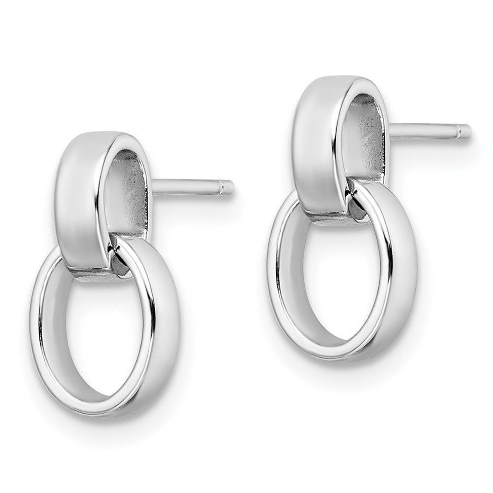 Sterlingsilber Rhodiniert Poliert Glieder Ohrstecker
