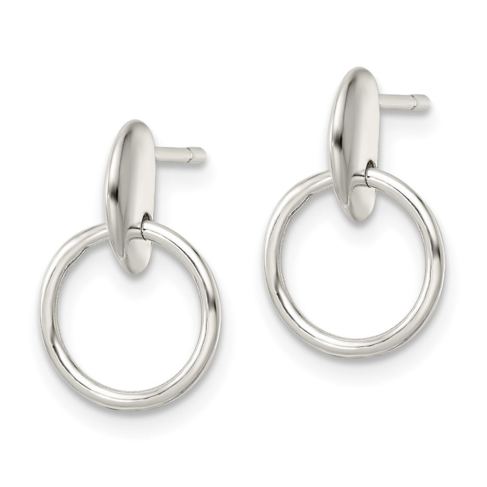 Sterlingsilber Kreis Hängend Ohrstecker
